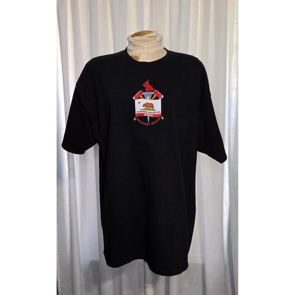 Hurley Mens 2011 California Firefighters Olympics Newport Beach T-Shirt XL Black